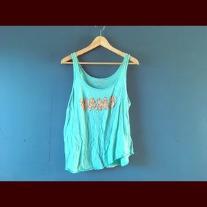 Vintage VANS doughnut donut tank in teal 🍩🍩🍩